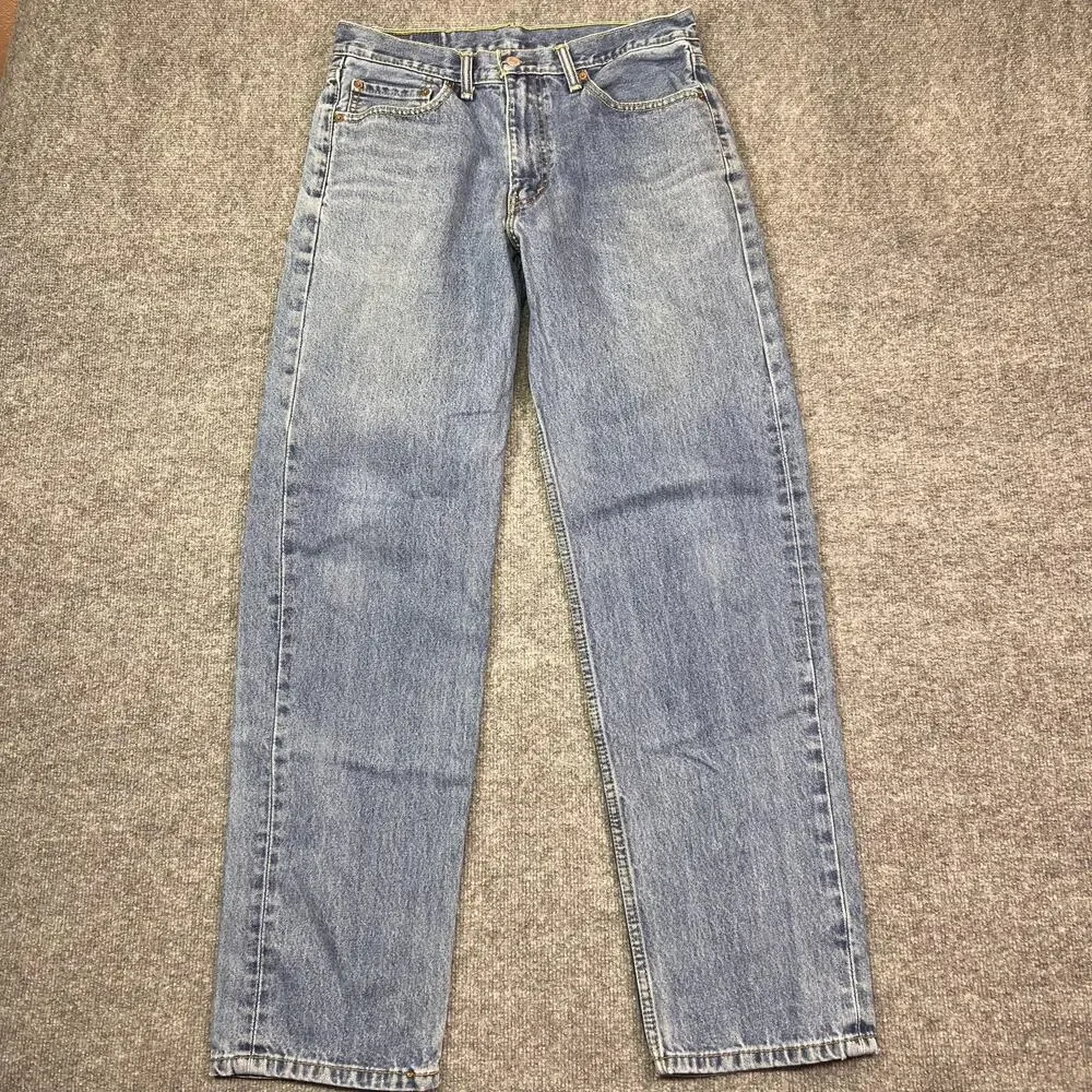 Levis 550 Jeans Mens 33x34 Blue Medium Wash Relaxed Tapered Denim Pants Casual